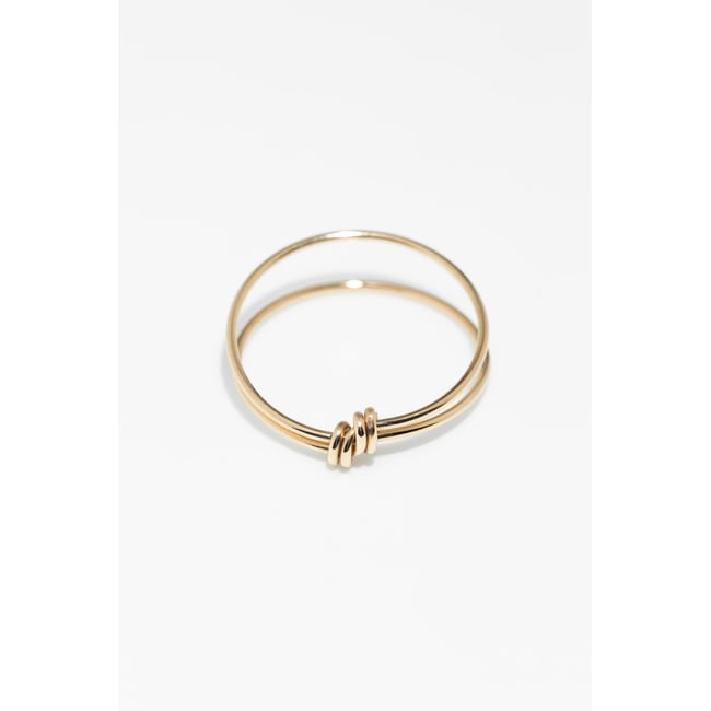 Bague Ananta double - Or 750‰ or <span itemprop=