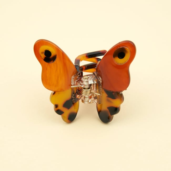 Mini pince à cheveux PAPILLON DE NUIT marron <span itemprop=