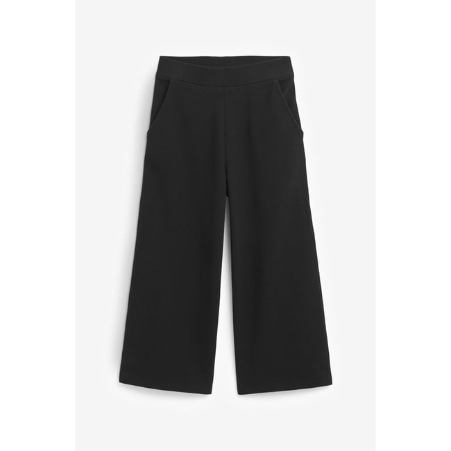 Pantalon large en jersey noir <span itemprop=
