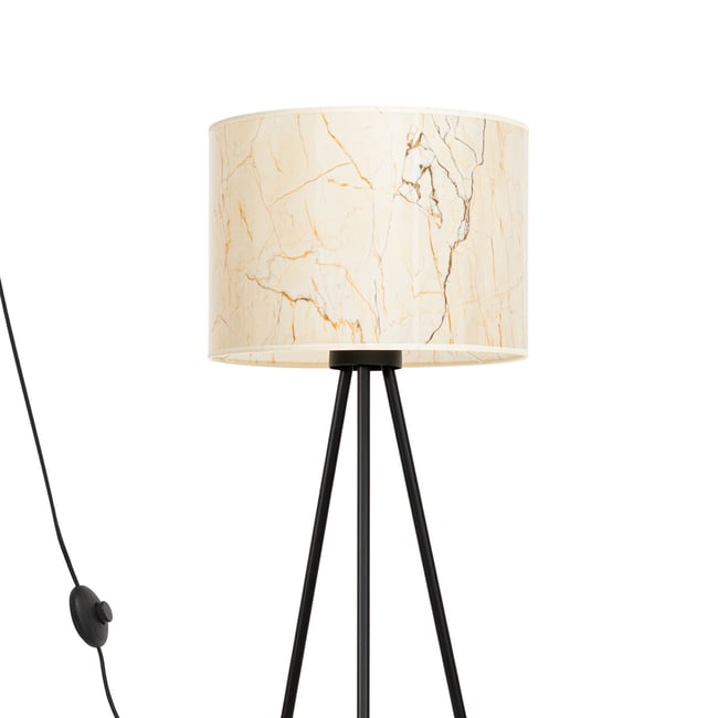 Lampadaire Tissu Beige E27 1 Nevia Couleur beige <span itemprop=