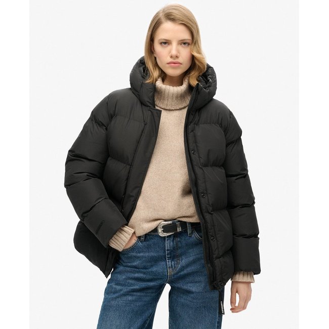 Doudoune à capuche Sports noir <span itemprop=