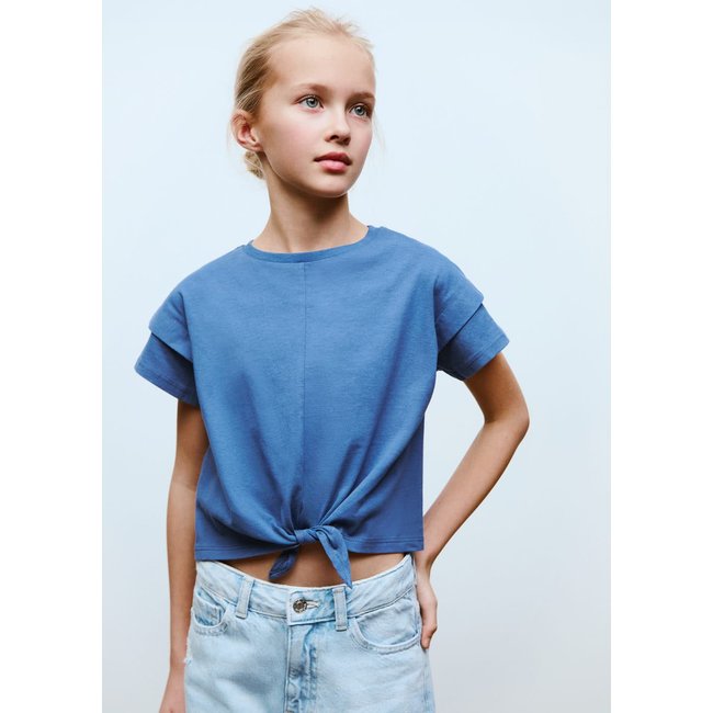 T-shirt coton détail nœud - MANGO KIDS