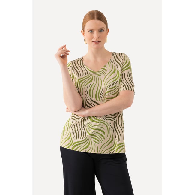 T-shirt slinky beige <span itemprop=