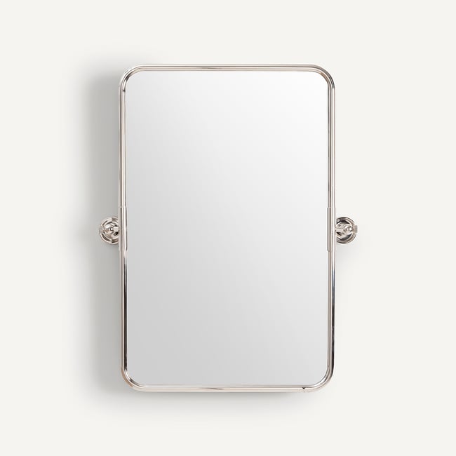 Miroir inclinable chromé H75,5cm Cassandre Couleur chromé <span itemprop=