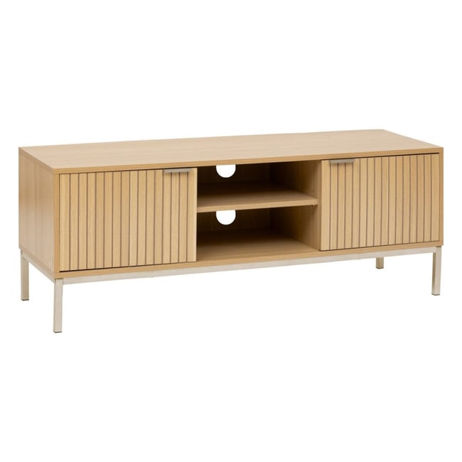 Meuble Tv 2 Portes Tasso Couleur beige <span itemprop=