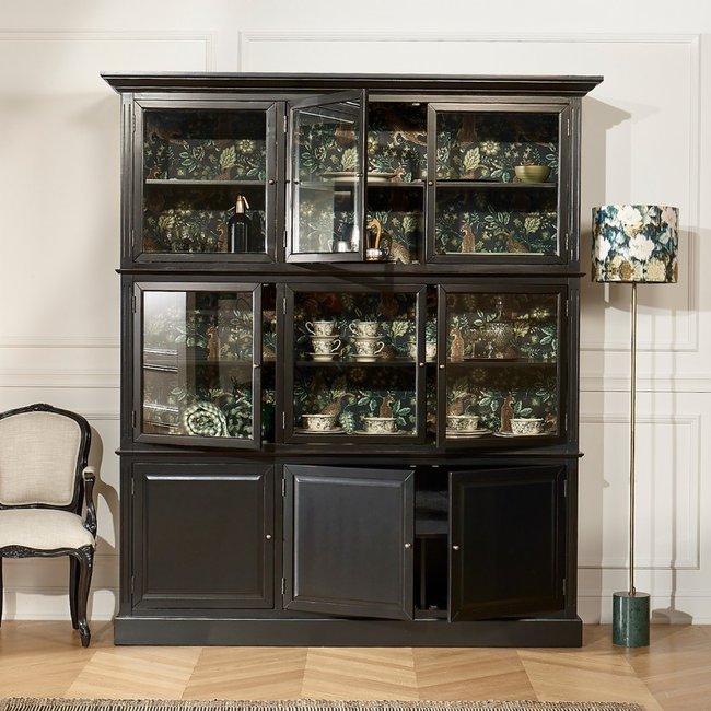Vitrine 3 portes 9 étagères en pin TOULOUSE - ROBIN DES BOIS
