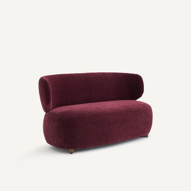 Banquette en velours, MODALIE, design Emmanuel Gallina Couleur rouge bordeaux <span itemprop=
