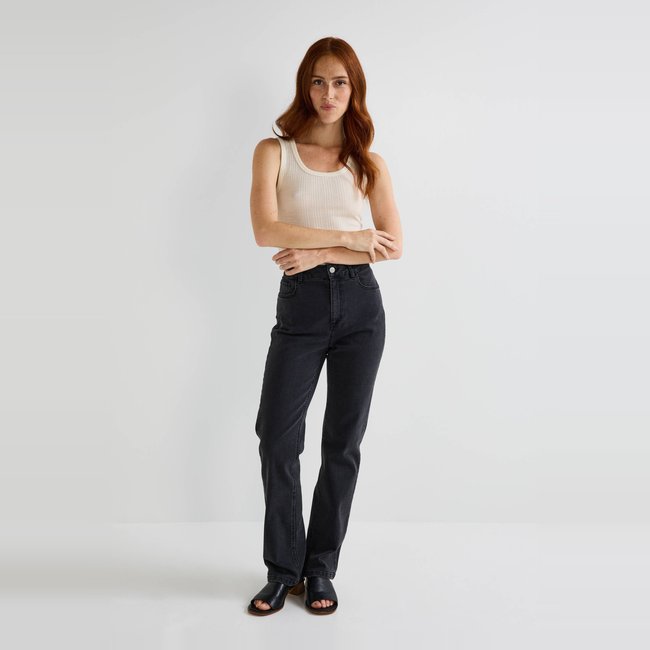 Jean droit grey denim <span itemprop=