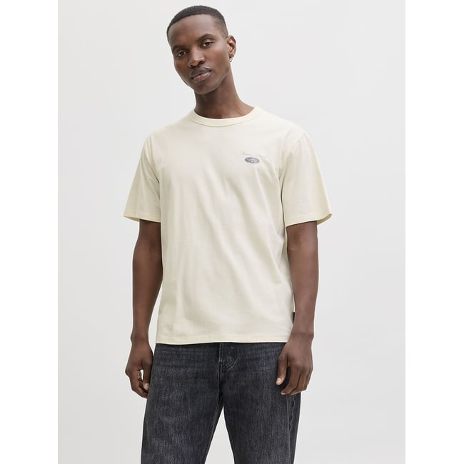 Футболка с логотипом на спине кремовый JACK & JONES