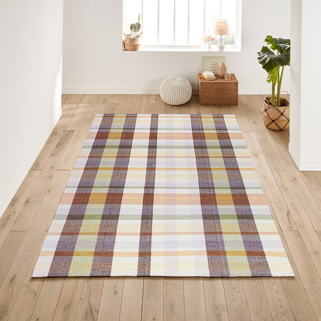 Alfombra plana de algodón reciclado, Palmilla multicolor <span itemprop=