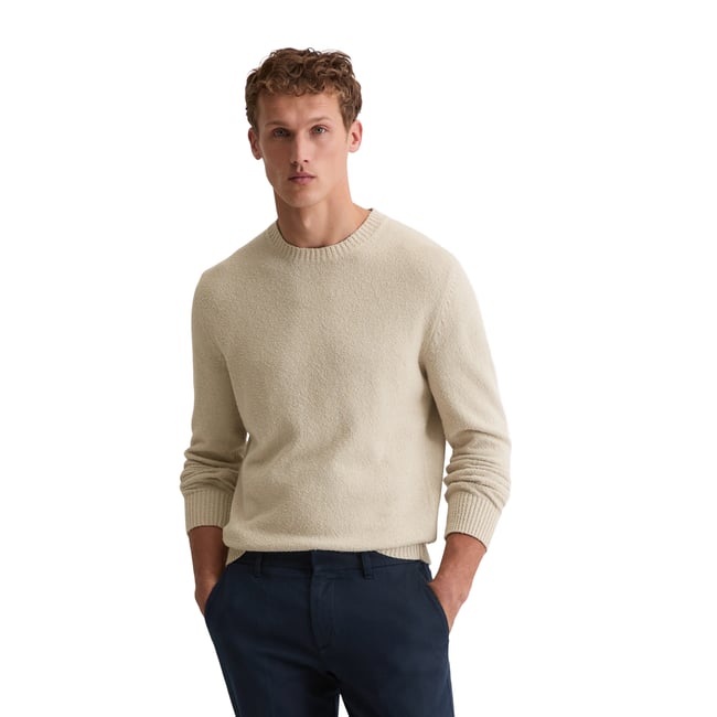 Pull bouclette regular en coton bio mélangé - MARC O'POLO