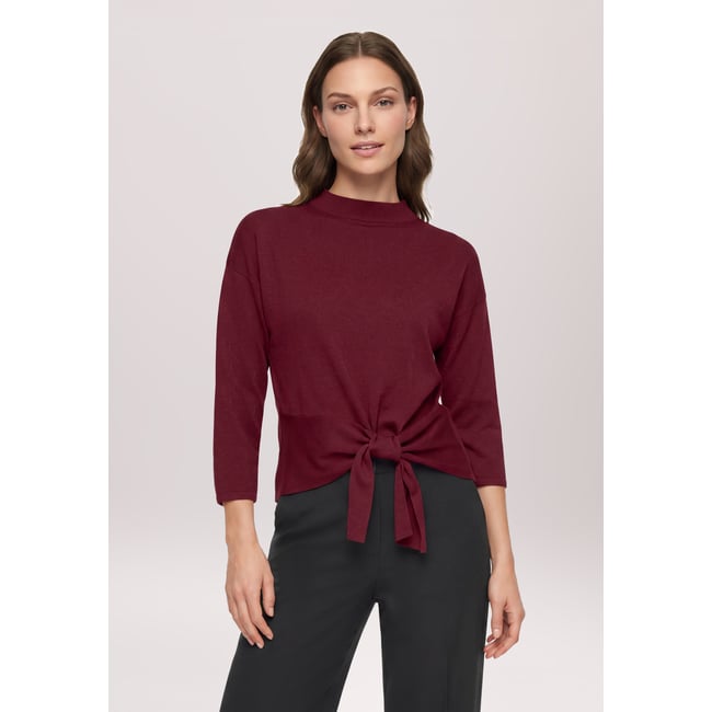 Pull-over en maille à nœud maroon banner <span itemprop=