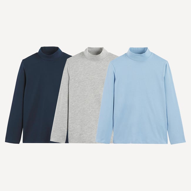 3er-Set Unterziehpullover, langärmelig und mit Stehkragen - LA REDOUTE COLLECTIONS