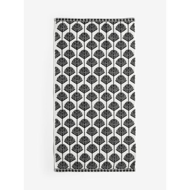 Serviette à motif éventails géométriques monochrome <span itemprop=