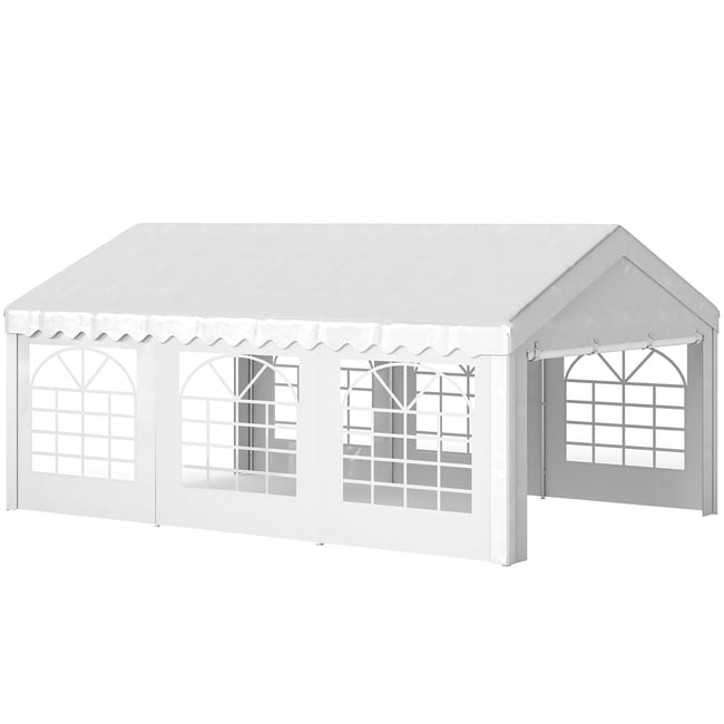 Tente de fête PE Blanc blanc <span itemprop=