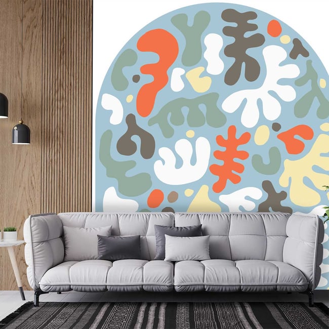 Papier peint algues en folie Couleur intissé <span itemprop=