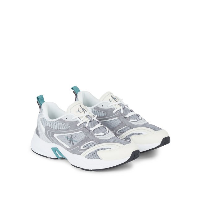 Sneakers aus Mesh, Retro-Stil grau <span itemprop=