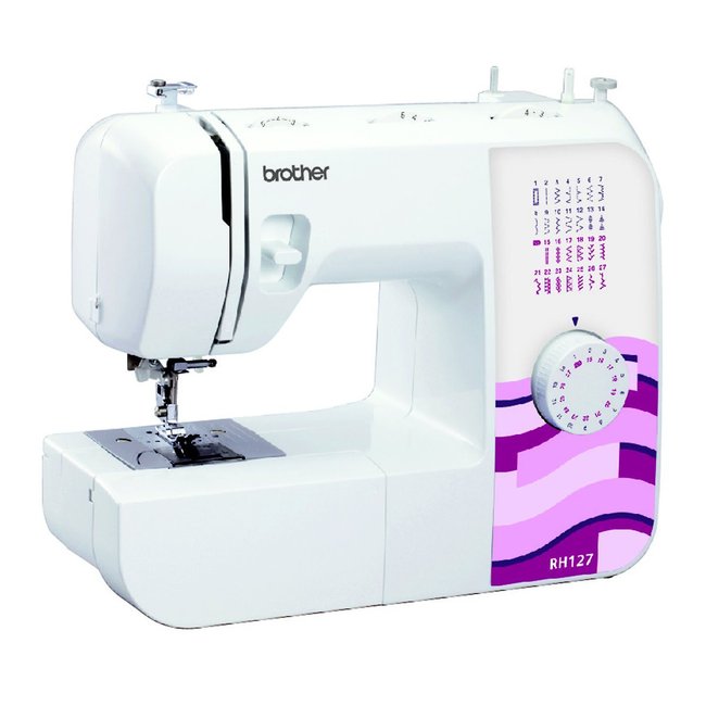 Machine à coudre mécanique RH127 blanc/rose <span itemprop=