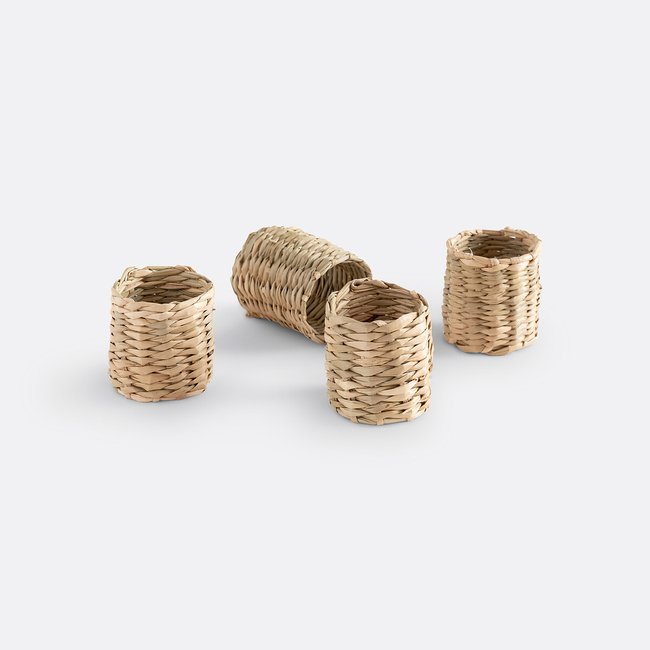 Set of 4 Nala Woven Straw Napkin Rings, natural, LA REDOUTE INTERIEURS