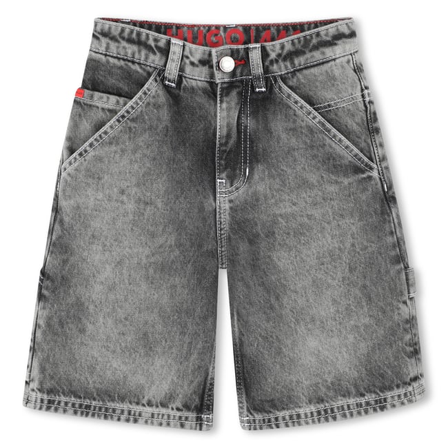 Bermuda en jean à poches z21 denim black lave <span itemprop=