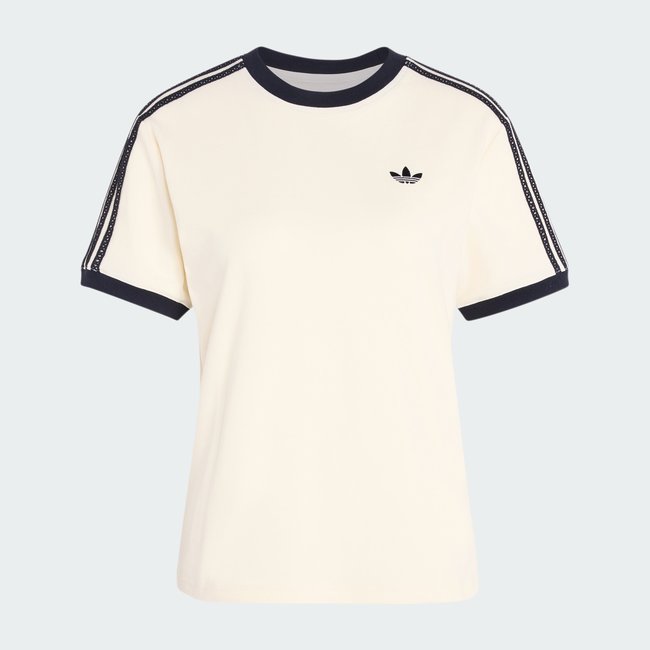 T-SHIRT 3 BANDES cream white <span itemprop=