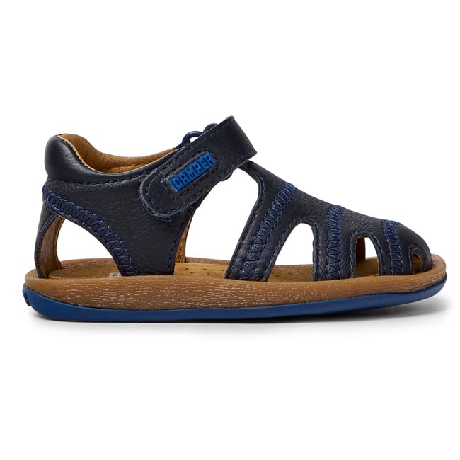 Sandales Cuir Bicho navy <span itemprop=