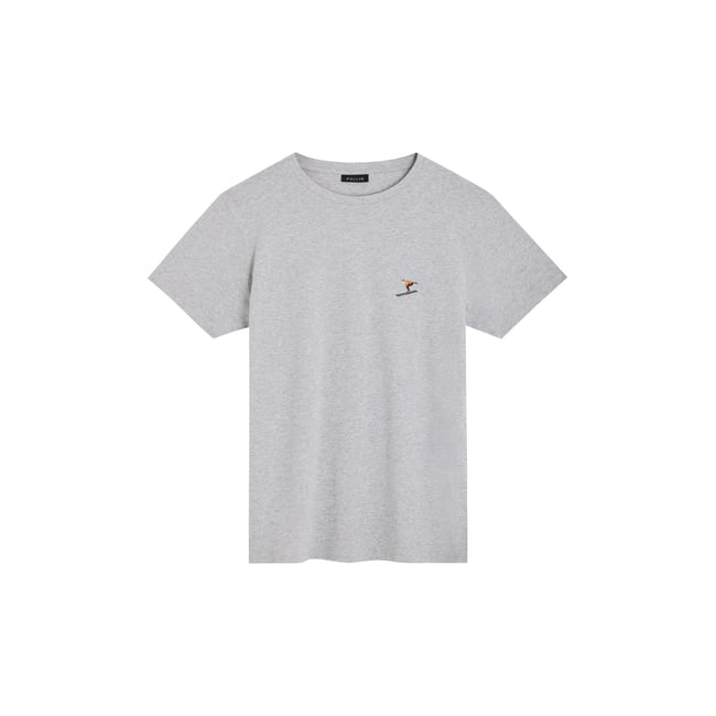 T-shirt PATCH SKIEUR gris clair <span itemprop=
