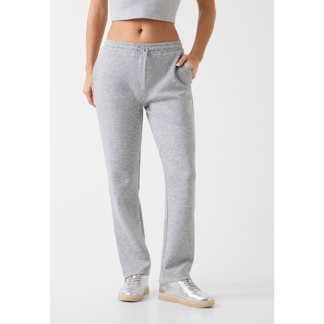 Straight Pantalons Jogger gris <span itemprop=