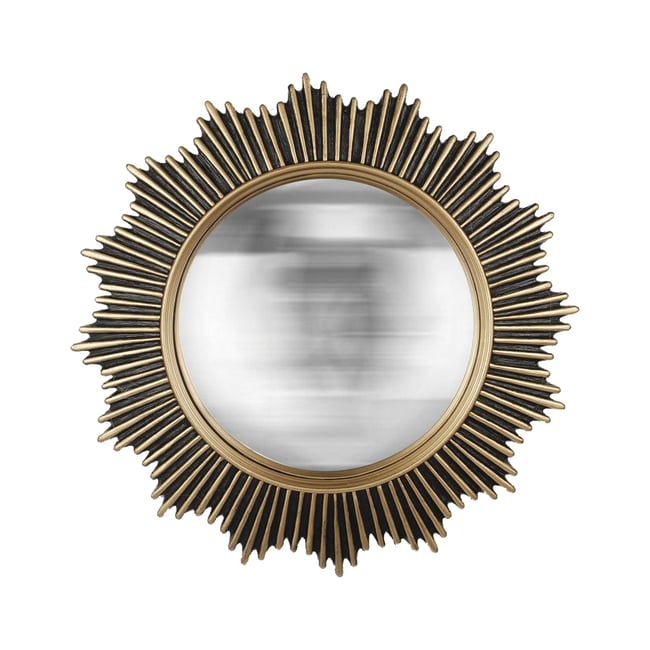 Miroir soleil convexe 30cm Couleur or <span itemprop=