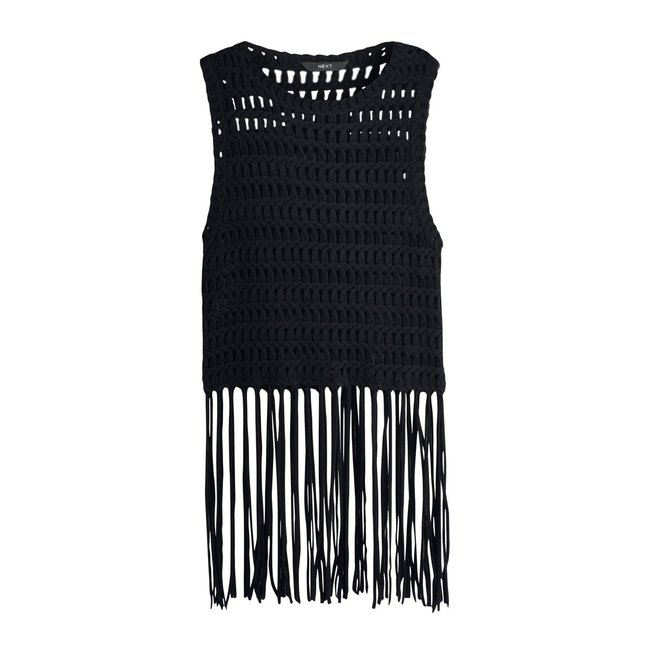 Débardeur en maille noir <span itemprop=