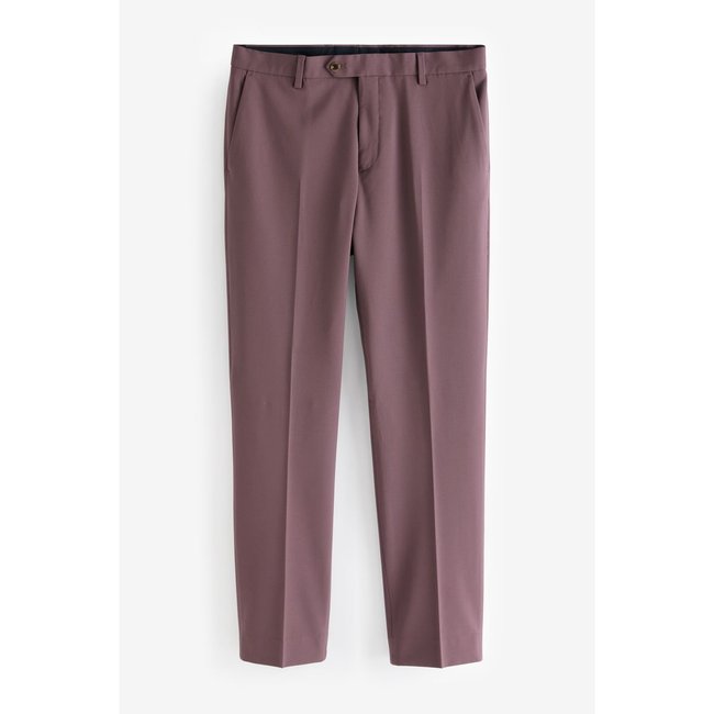 Pantalon de costume stretch ajusté violet <span itemprop=