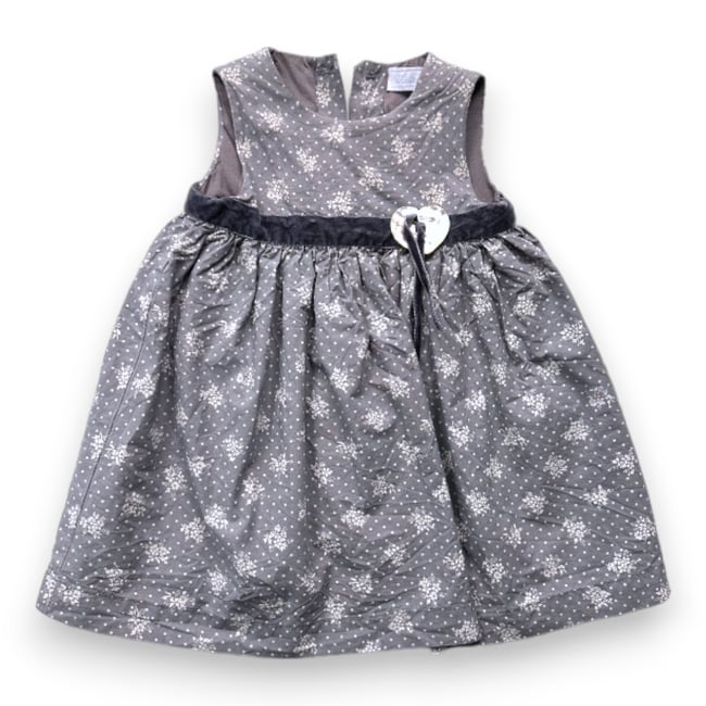 Robe bébé - Très bon état gris <span itemprop=