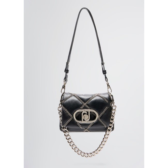 Sac petit format LaPuffy avec chaînes noir <span itemprop=