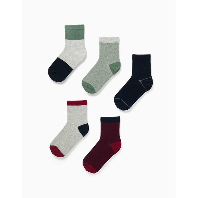 Lot de 5 paires de chaussettes fantaisie multicolore <span itemprop=