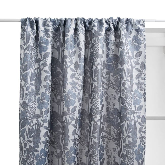 Rideau SAMARA bleu orage <span itemprop=