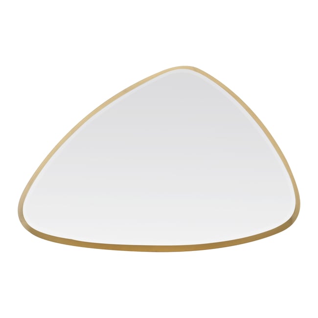 Miroir biseauté triangle 62x42x4cm Couleur or <span itemprop=