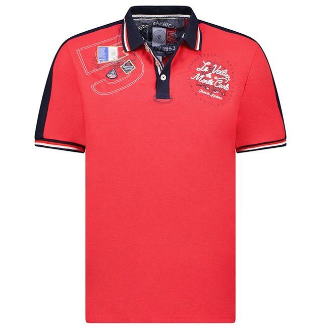 Kalvin Short Sleeve Polo Shirt, red, GEOGRAPHICAL NORWAY