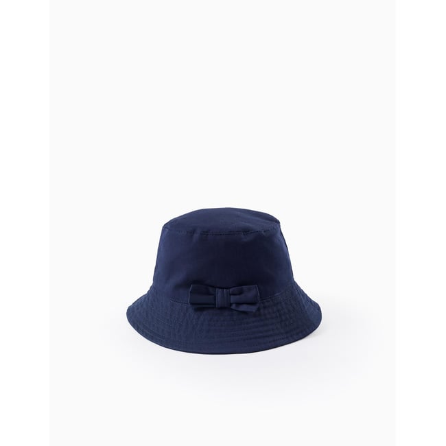 Chapeau en Sergé avec Nœud bleu foncé <span itemprop=