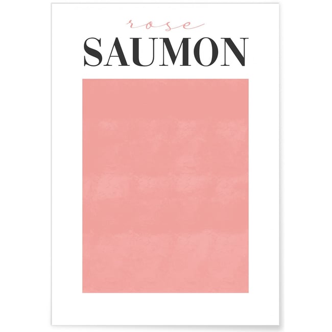 Affiche Rose Saumon Couleur blanc <span itemprop=