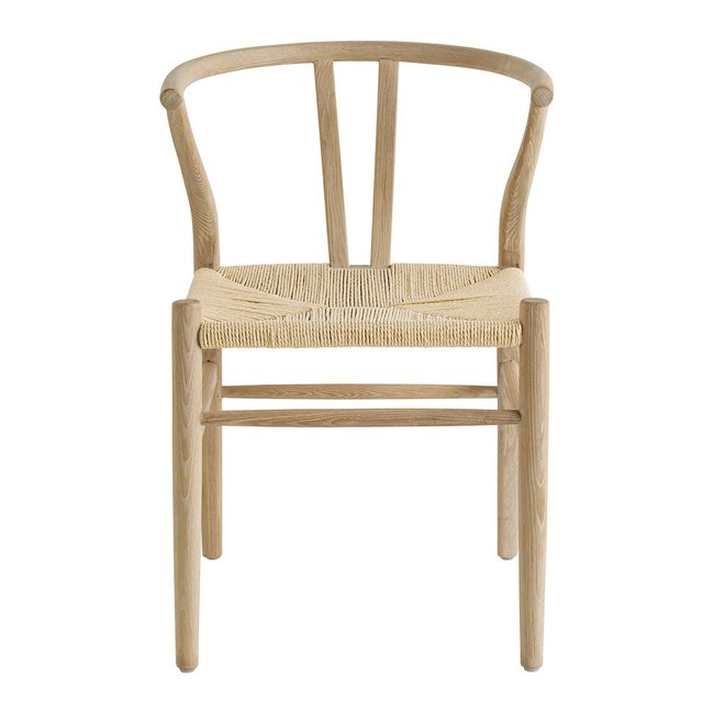 Chaise bois frêne naturel - 52x55x78 Couleur beige <span itemprop=