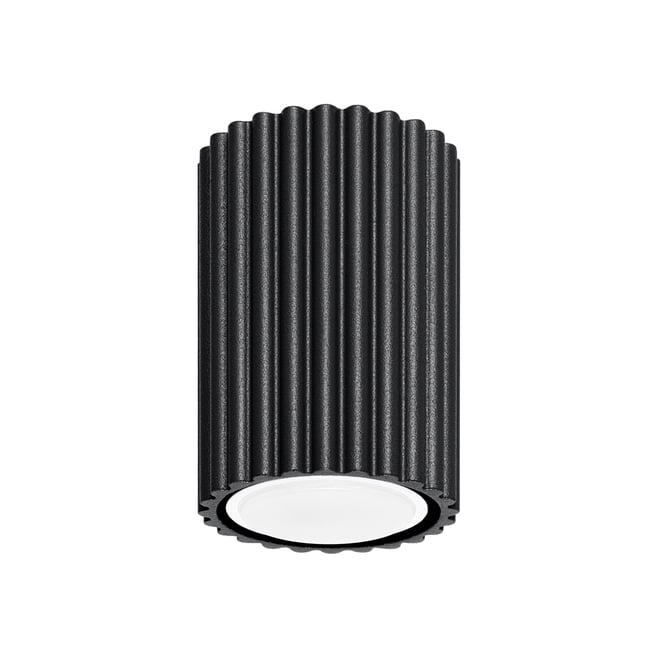 Plafonnier Aluminium Noir GU10 1 Karbon 10 Couleur noir <span itemprop=