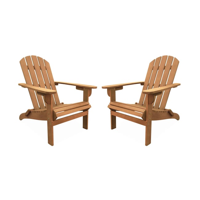 Fauteuil de jardin bois d'eucalyptus (lot de 2) ADIRONDACK SALAMANCA X2 bois <span itemprop=