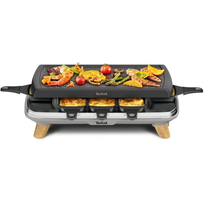Raclette Gourmet Grill Plancha RE610D12 gris <span itemprop=