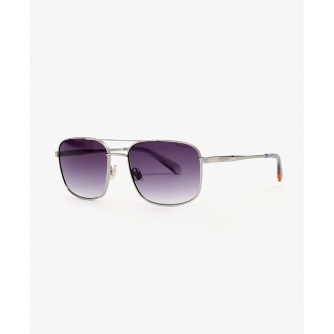 Lunettes de soleil aviateur carrées en métal light gunmetal/verres fumés <span itemprop=