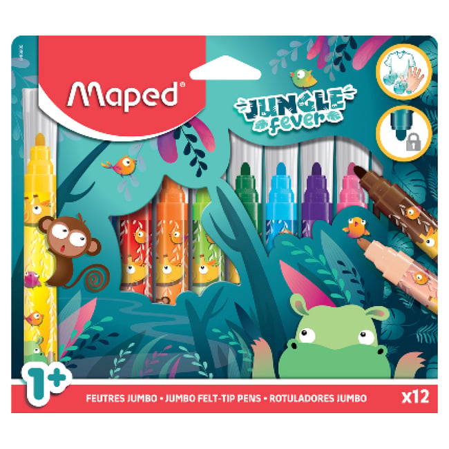 Feutres de coloriage Jungle Fever pour bébés rouge <span itemprop=