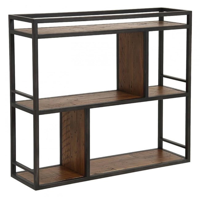 Bibliothèque basse - MANUFACTURE Couleur marron <span itemprop=