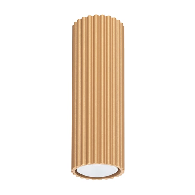 Plafonnier Aluminium Doré GU10 1 Karbon 20 Couleur jaune <span itemprop=