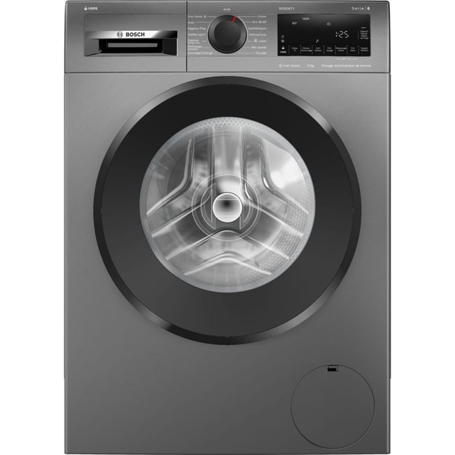 Lave linge hublot WGG244FRFR - 9 kg - 1351 tr/min - Classe A - Moteur induction - Autodosage - Noir - SERENITY - BOSCH