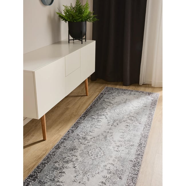 Tapis de couloir GEORGE Couleur noir/gris <span itemprop=
