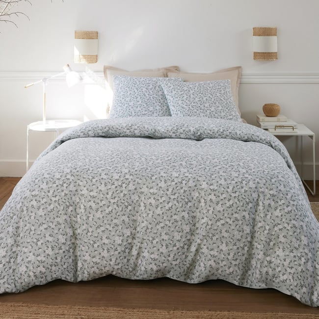 Parure de lit - Housse de couette + taie 100% Gaze de Coton multicolore <span itemprop=